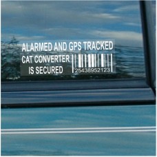 5 x CAT Catalytic Converter Secured Vehicle Alarm and GPS Security Stickers-Car,Van,Truck,Taxi,Mini Cab,Bus,Coach Window Signs 